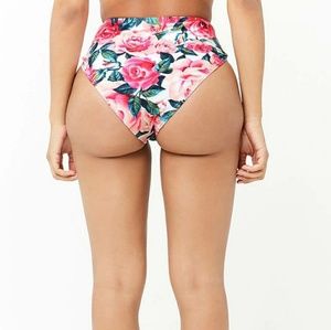 Floral High-Waist Bikini Bottom